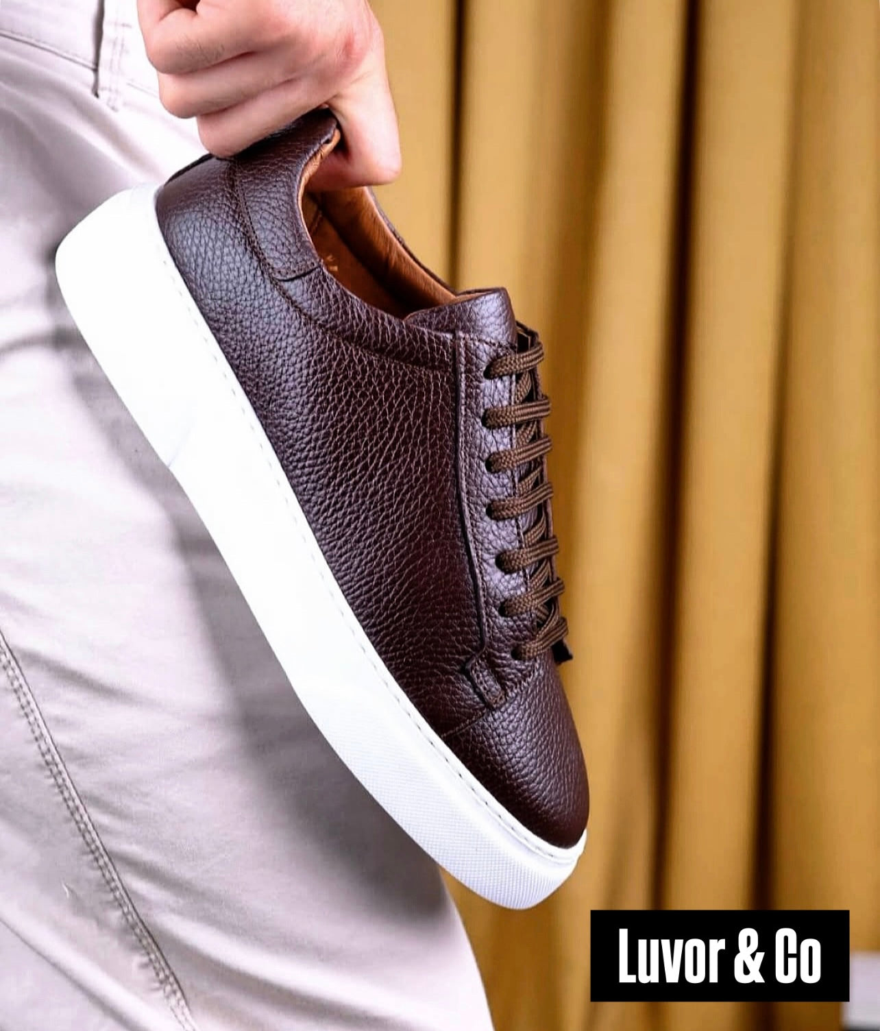 Boy Uzatan Sneakers / Özel Üretim %100 Gerçek İçi Dışı Hakiki Flother Deri / Orijinal Eva Taban