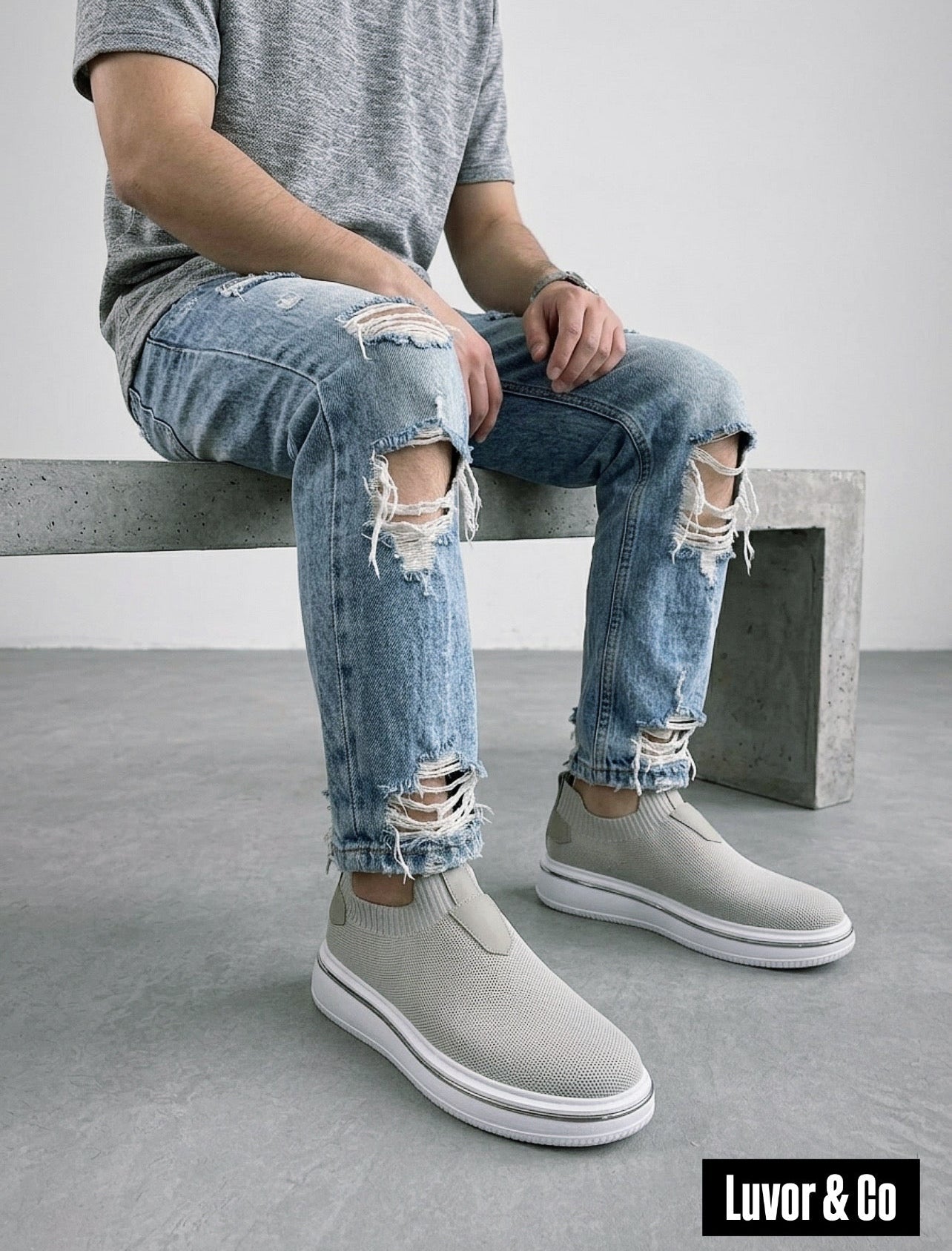 BOY UZATAN ÖZEL OLARAK ÜRETİM YAPTIĞIMIZ %100 GERÇEK TRİKO SNEAKERS
